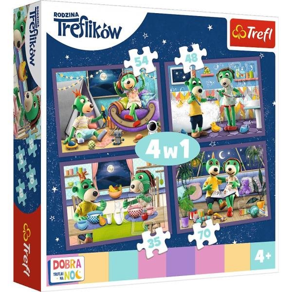 PUZZLE DLA DZIECI WIECZORNE RYTUAŁY TREFLIKÓW 4w1