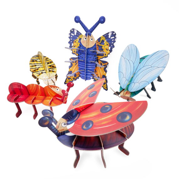 EKOPUZZLE 3D PRZESTRZENNE TEKTURYNKI OWADY I PAJĄKI MUDUKO