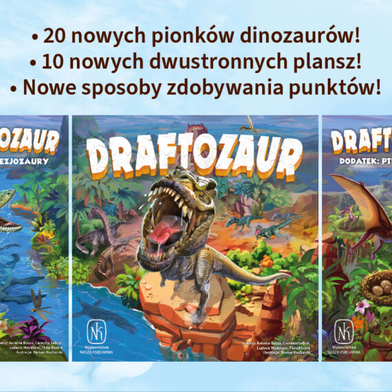 DODATKI DO GRY DRAFTOZAUR PTERODAKTYLE I PLEZJOZAURY