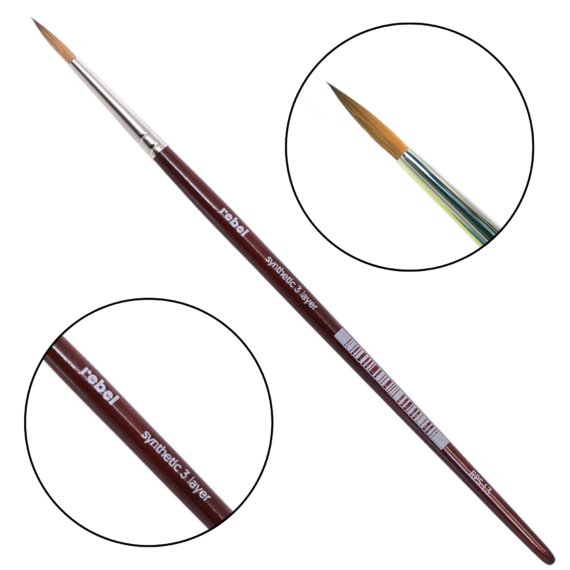 PĘDZEL SYNTETYCZNY IMITACJA WŁOSIA KOLYNSKI REBEL LAYER ROZMIAR 3