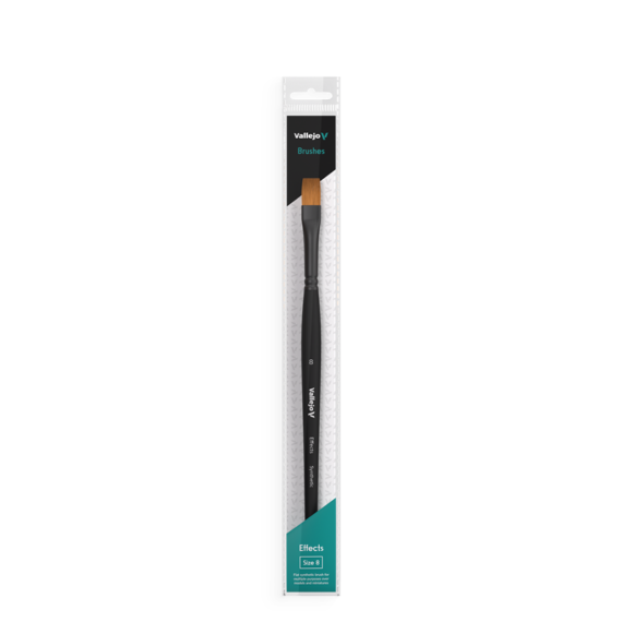 PĘDZEL PŁASKI VALLEJO B04008 EFFECTS - FLAT RECTANGULAR BRUSH - SYNTHETIC 8