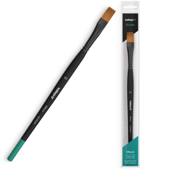 PĘDZEL PŁASKI VALLEJO B04010 EFFECTS - FLAT RECTANGULAR BRUSH - SYNTHETIC 10