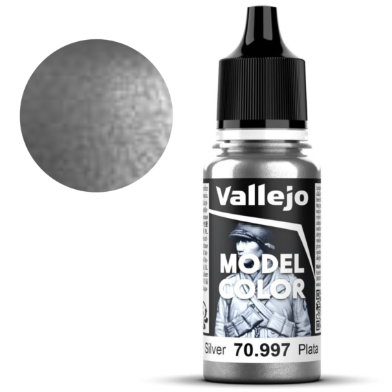 FARBKA VALLEJO MODEL COLOR METALLIC SILVER 18ML 70.997