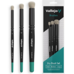 ZESTAW PĘDZLI NATURALNYCH VALLEJO B07990 - DRY BRUSH SET - NATURAL S, M, L