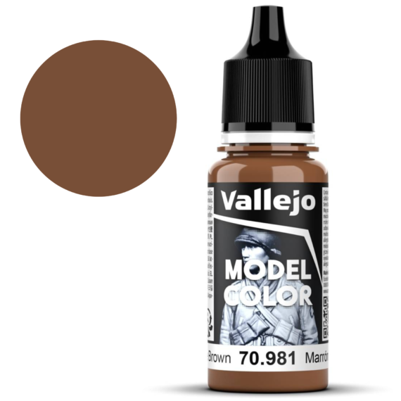 FARBKA VALLEJO MODEL COLOR ORANGE BROWN 18ML 70.981