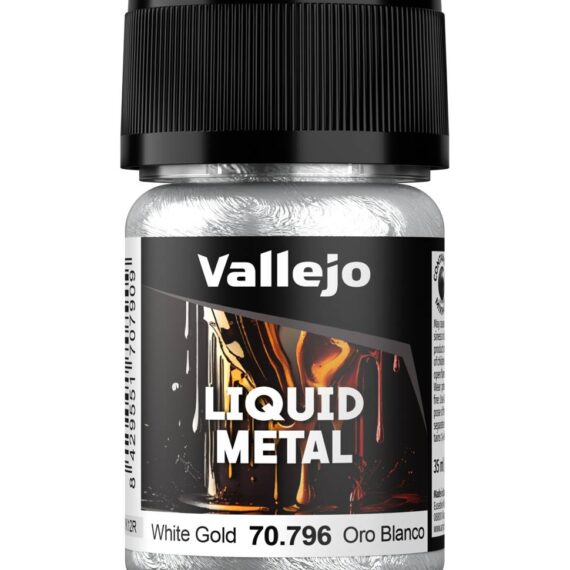 FARBKA METALICZNA VALLEJO LIQUID METAL WHITE GOLD 35ML 70.796