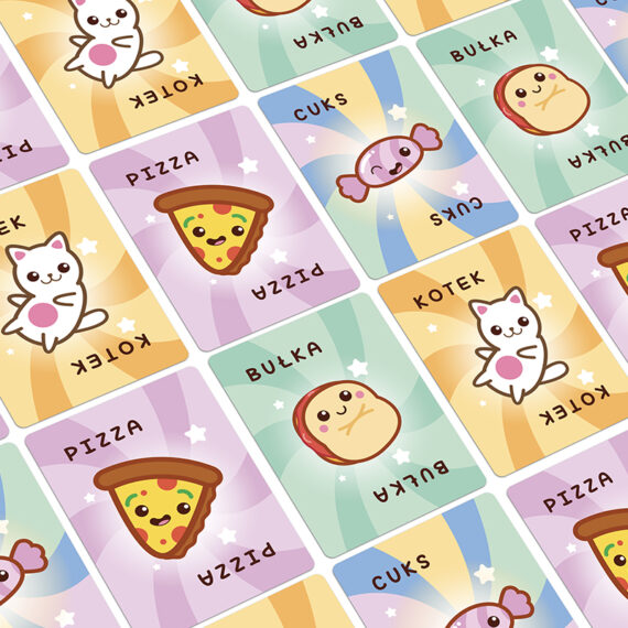 RODZINNA GRA KARCIANA FAMILIJNA BUŁKA, KOTEK, PIZZA REBEL