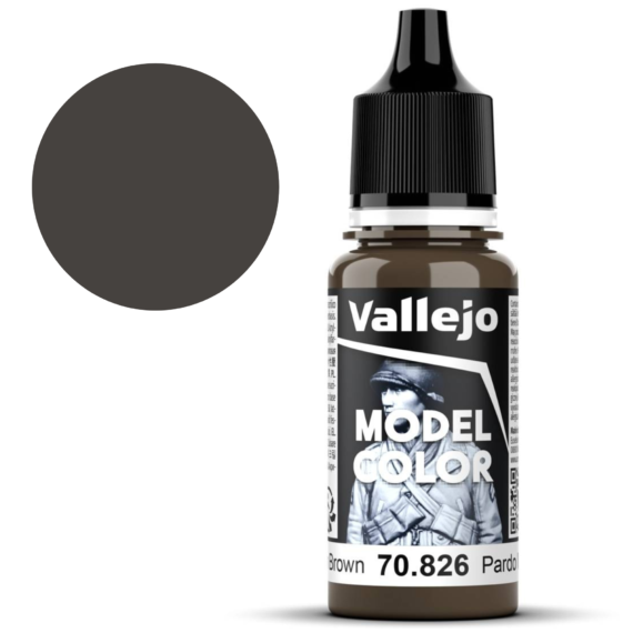FARBKA VALLEJO MODEL COLOR MEDIUM BROWN 18ML 70.826