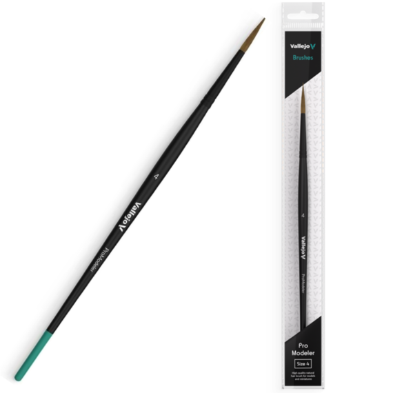 PĘDZEL OKRĄGŁY VALLEJO B01004 PRO MODELER - ROUND BRUSH - NATURAL 4
