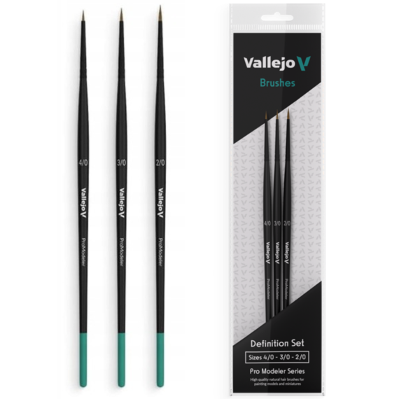 ZESTAW VALLEJO B01990 - PRO MODEL - DEFINITION SET - NATURAL (4/0, 3/0, 2/0