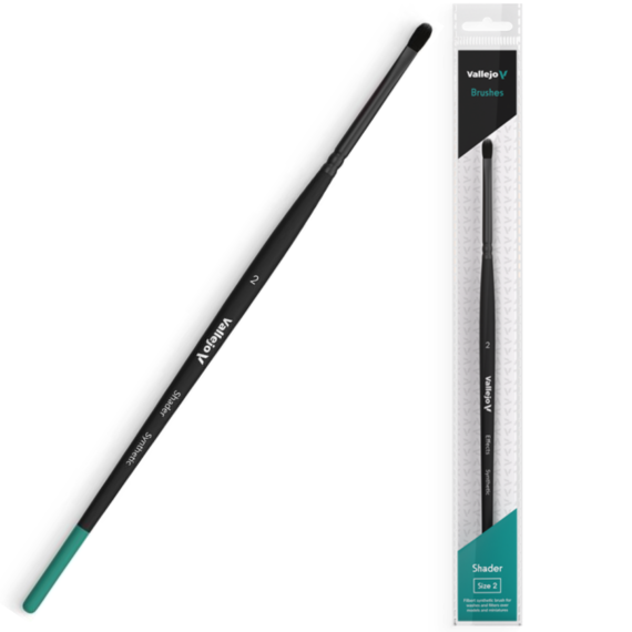 PĘDZEL PŁASKI SYNTETYCZNY VALLEJO B06002 SHADER - FLAT BRUSH - SYNTHETIC 2