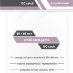 KOSZULKI NA KARTY REBEL SMALL CARD GAME 59x86mm 100 sztuk