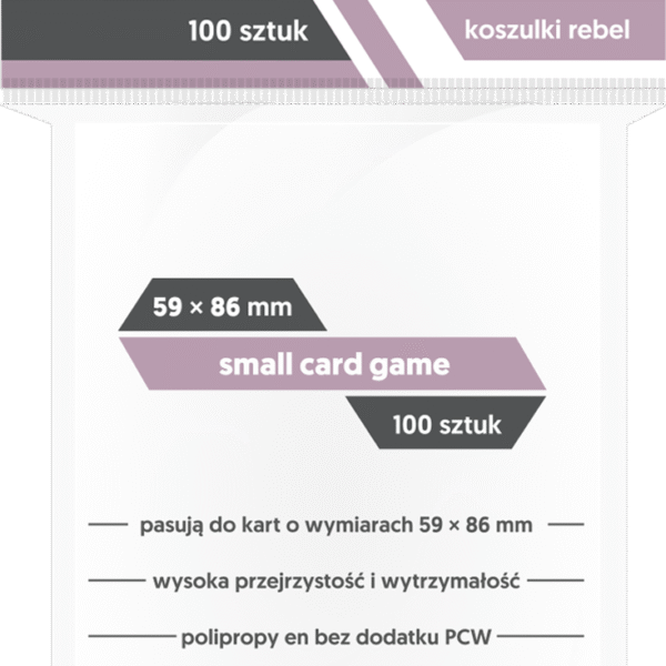 KOSZULKI NA KARTY REBEL SMALL CARD GAME 59x86mm 100 sztuk