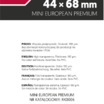 KOSZULKI NA KARTY REBEL ARA PREMIUM 44x68mm 100 sztuk