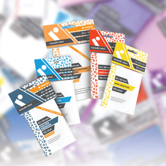 KOSZULKI NA KARTY REBEL SMALL CARD GAME 59x86mm 100 sztuk