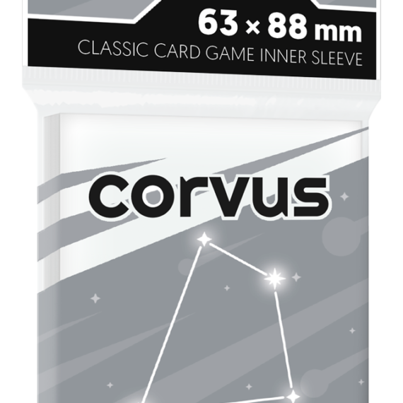KOSZULKI NA KARTY REBEL CORVUS INNER LIGHT 63x88mm 100 sztuk