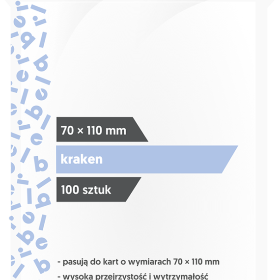 KOSZULKI NA KARTY REBEL KRAKEN 70x110mm OCHRONNE PROTEKTORY 100 sztuk