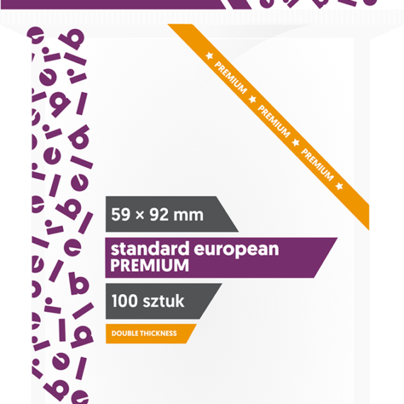KOSZULKI NA KARTY REBEL STANDARD EUROPEAN PREMIUM 59x92mm 100 sztuk