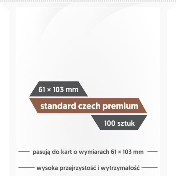 KOSZULKI NA KARTY REBEL STANDARD CZECH PREMIUM 61x103mm 100 sztuk