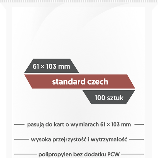 KOSZULKI NA KARTY REBEL STANDARD CZECH 61x103mm OCHRONNE 100 sztuk