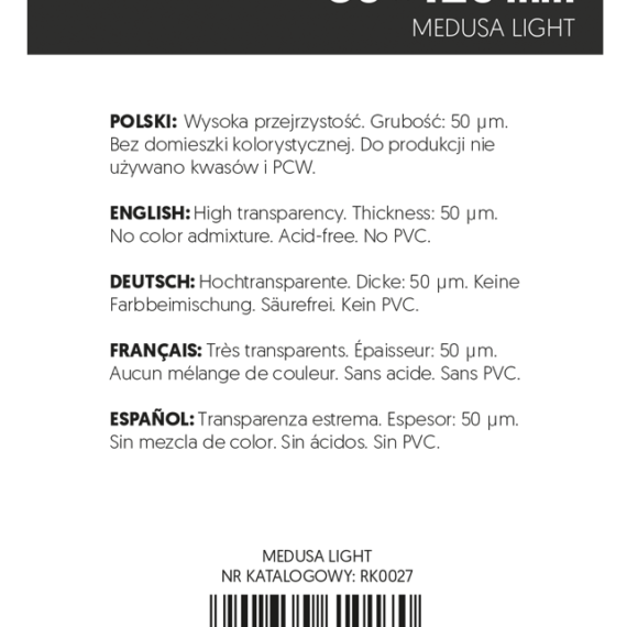 KOSZULKI NA KARTY REBEL LIBRA LIGHT 80x120mm 100 sztuk