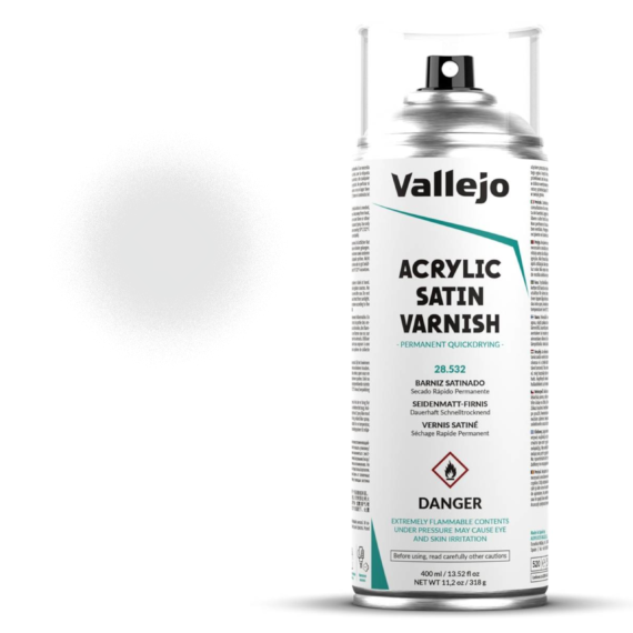 Vallejo 28.532 - Acrylic Satin Varnish Spray (400 ml)