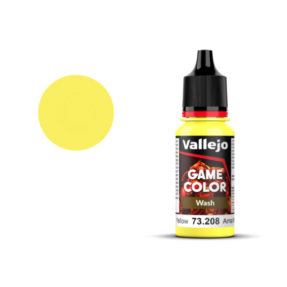 Farbka Vallejo 73.208 - Game Color - Wash - Yellow (18 ml)