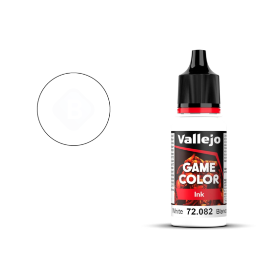 Farbka Vallejo 72.082 - Game Color - Ink - White (18 ml)