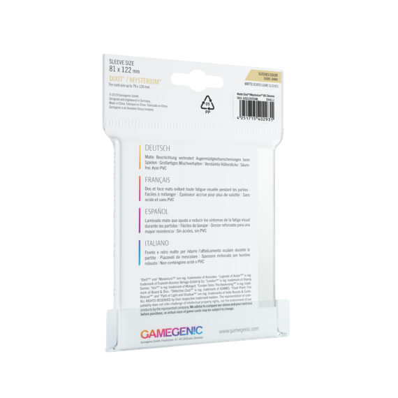 KOSZULKI NA KARTY GAMEGENIC MATTE DIXIT SLEEVES 81x122 mm (90 szt)