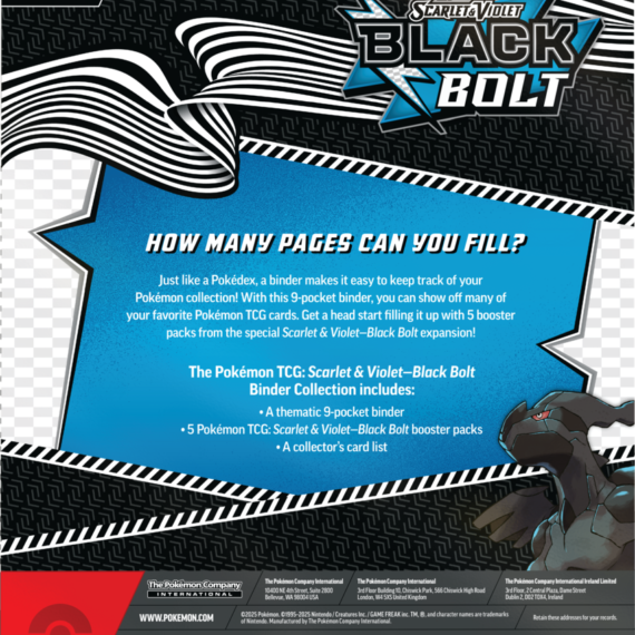 Pokémon TCG: Scarlet & Violet – Black Bolt Binder Collection