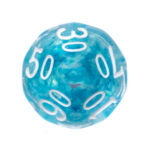 KOMPLET KOŚCI DO GRY RPG GĘSTY RDZEŃ MORSKIE REBEL (białe cyfry)