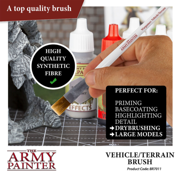 PĘDZEL THE ARMY PAINTER WARGAMER BRUSH: VEHICLE & SCENERY