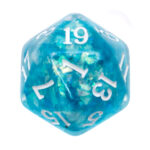 KOMPLET KOŚCI DO GRY RPG GĘSTY RDZEŃ MORSKIE REBEL (białe cyfry)