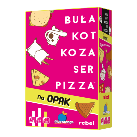 RODZINNA GRA KARCIANA FAMILIJNA Buła, Kot, Koza, Ser, Pizza - Na opak