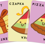 RODZINNA GRA KARCIANA FAMILIJNA Buła, Pizza, Czapka, Prezent, Tort