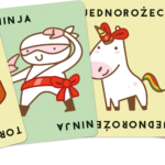 RODZINNA GRA KARCIANA FAMILIJNA Buła, Pizza, Czapka, Prezent, Tort