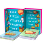 RODZINNA GRA KARCIANA FAMILIJNA Buła, Pizza, Czapka, Prezent, Tort