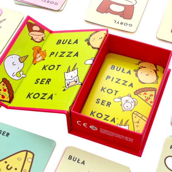 RODZINNA GRA KARCIANA FAMILIJNA BUŁA, PIZZA, KOT, SER, KOZA REBEL