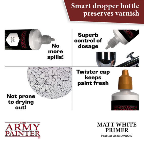 The Army Painter: Warpaints Air - Matt White Primer (100 ml)