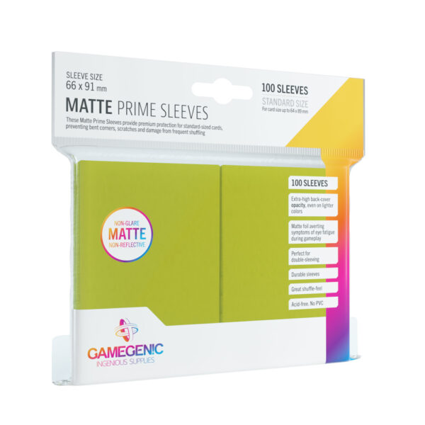 Gamegenic: Matte Prime CCG Sleeves 66x91 mm - Lime (100 szt)