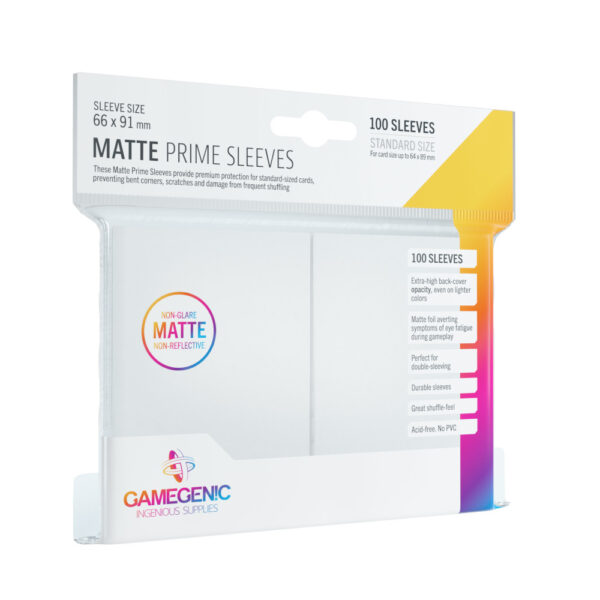 Gamegenic: Matte Prime CCG Sleeves 66x91 mm - White (100 szt)