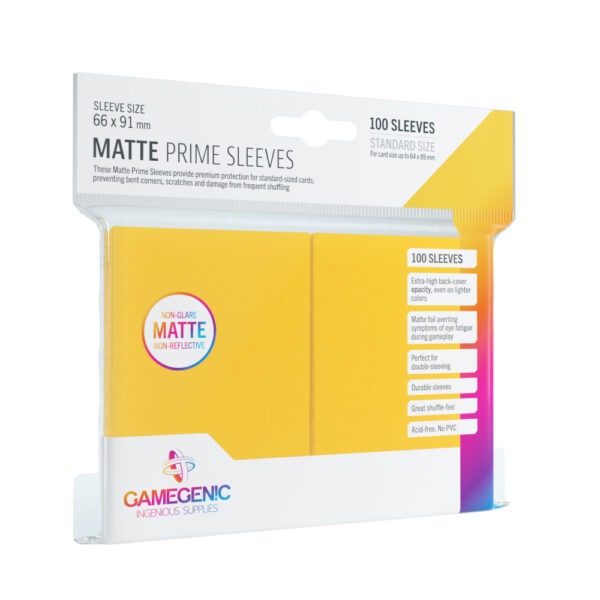 Gamegenic: Matte Prime CCG Sleeves 66x91 mm - Yellow (100 szt)