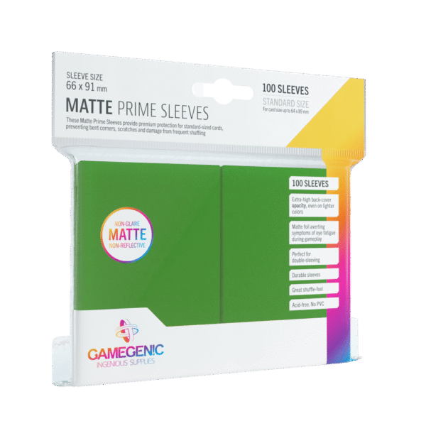 Gamegenic: Matte Prime CCG Sleeves 66x91 mm - Green (100 szt)