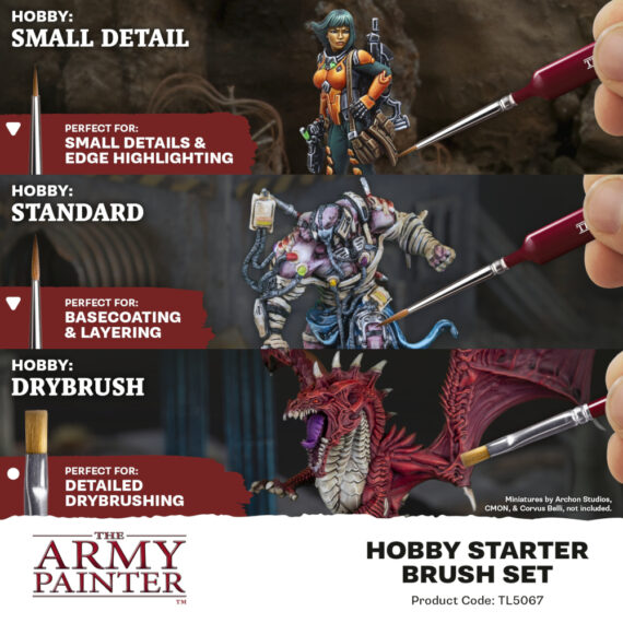 Zestaw pędzli The Army Painter Hobby Starter Brush Set Synth