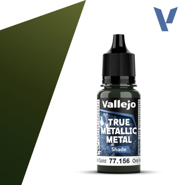 Vallejo: 77.156 - True Metallic Metal - Shade - Greenish Gold (18 ml)