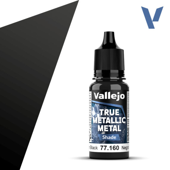 Vallejo: 77.160 - True Metallic Metal - Shade - Obsidian Black (18 ml)