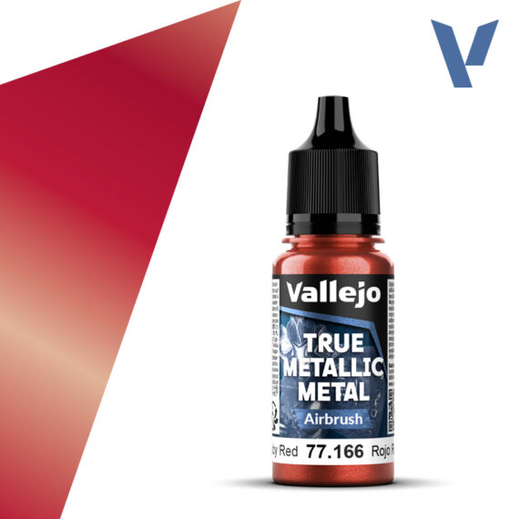 Vallejo: 77.166 - True Metallic Metal - Airbrush - Ruby Red (18 ml)