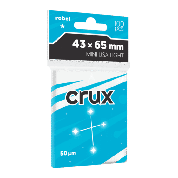 KOSZULKI NA KARTY REBEL CRUX LIGHT 43x65mm 100 sztuk