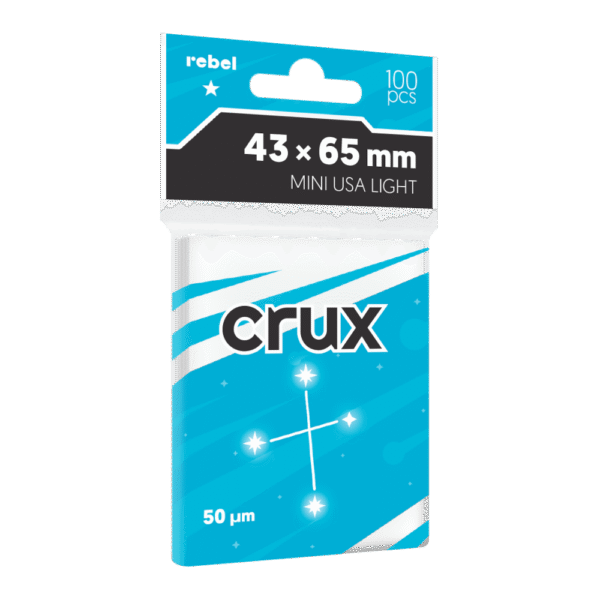 KOSZULKI NA KARTY REBEL CRUX LIGHT 43x65mm 100 sztuk