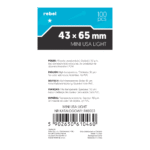 KOSZULKI NA KARTY REBEL CRUX LIGHT 43x65mm 100 sztuk